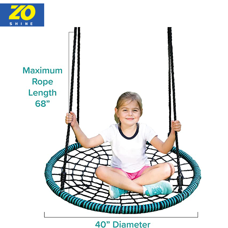 Zoshine New Style Children Outdoor  Net Tree Hanging Swing Two Person  Round And Hammock Swing