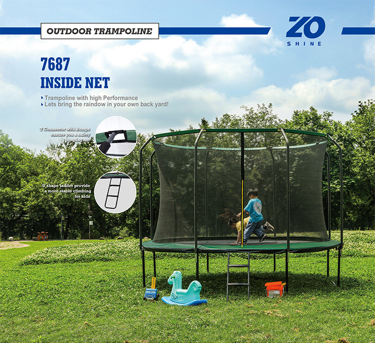 Zoshine Round Outdoor Trampoline for Sale Manufacturer Custom Trampoline with Trampoline Tent and Safety Net