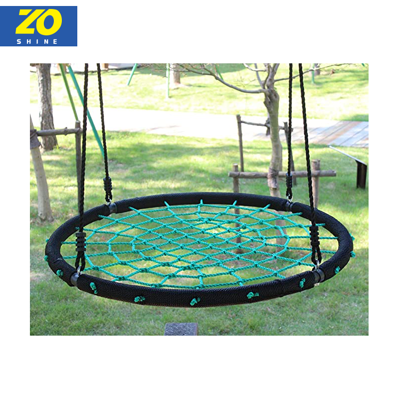 Zoshine Outdoor Garden Yard Hammock Hanging Chair Seat Rope Webbing Swing Kids Round Nest Saucer Tree Swing