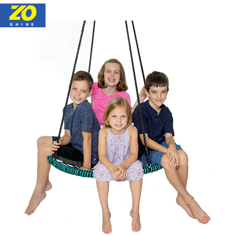 Zoshine New Style Children Outdoor  Net Tree Hanging Swing Two Person  Round And Hammock Swing