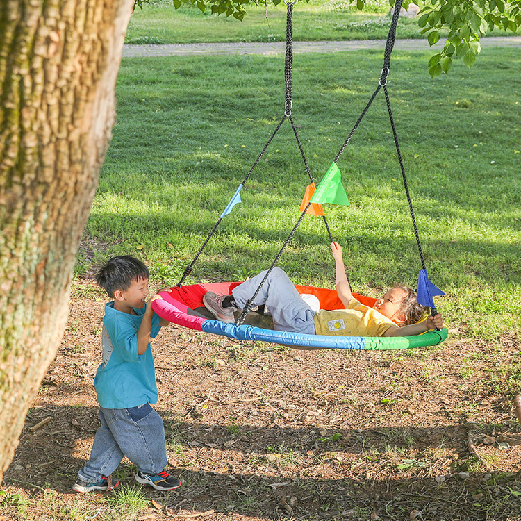 Zoshine Garden Swings for Sale Flying Saucer 6 color cloth Tree Swing for Kids with Shoulder Straps swing