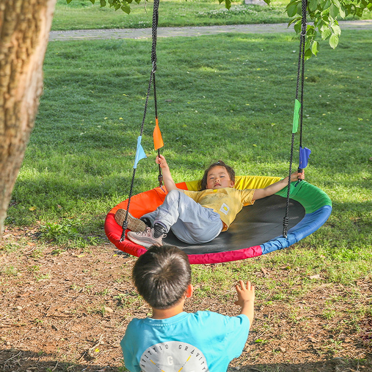 Zoshine Garden Swings for Sale Flying Saucer 6 color cloth Tree Swing for Kids with Shoulder Straps swing