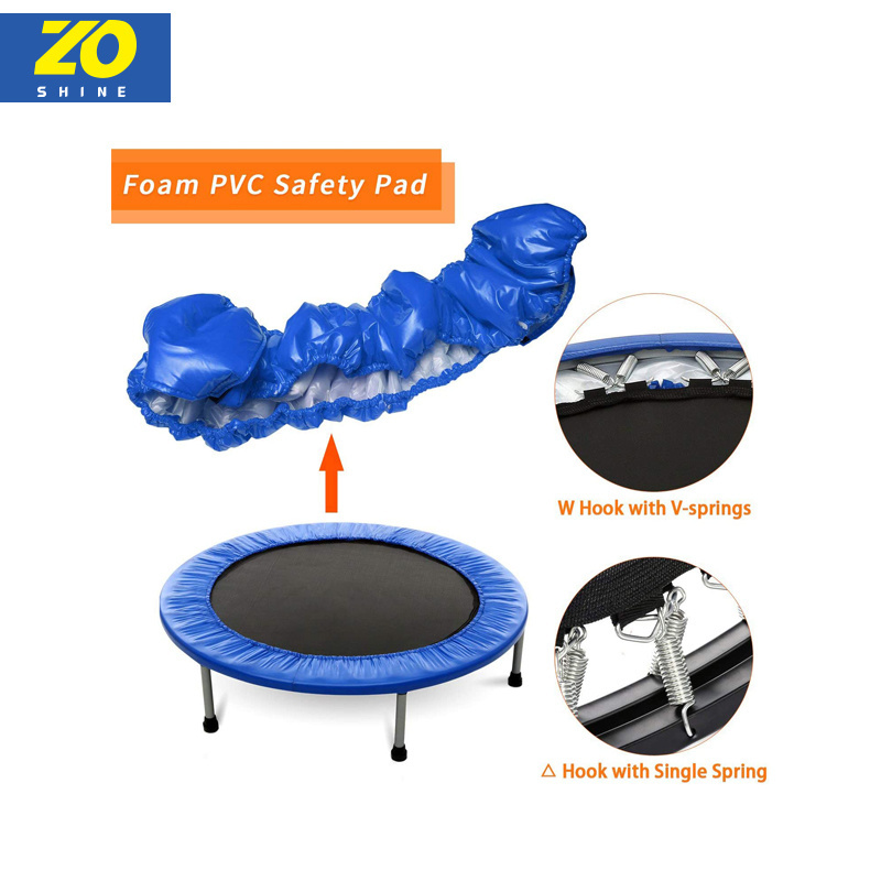 Zoshine High Quality Inside Playing Blue Commercial Trampoline Indoor Adults Fitness Equipment