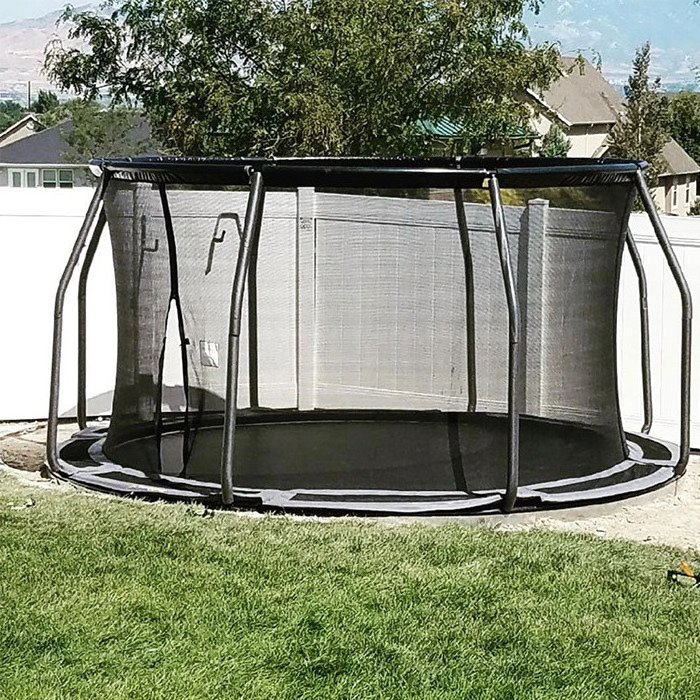 Zoshine Cheap and Simple Professional in Ground Trampoline Outdoor Insert the Ground for Kids Backyard