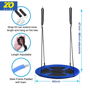 Zoshine Blue Waterproof Non-stop Fun Tree Swing Easily Install With Step-by-step Instructions