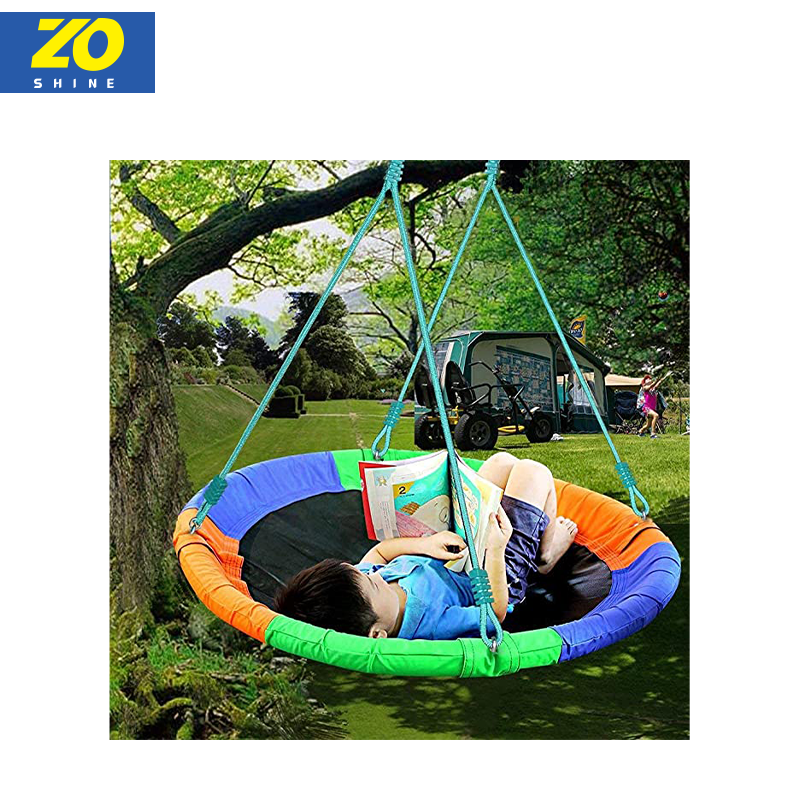 Zoshine Hanging Daybed Swing Outdoor Tree Bed Macrame Retangular Rope Tree Swing Net Flying