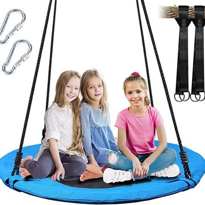 Zoshine Durable Children Outdoor Tree Swing Hanging Kit Net Swing Seat Adult Saucer Tree Swing Chair Seat