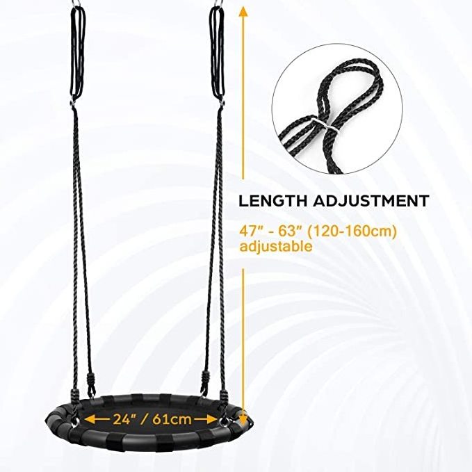 Zoshine Professional Large Rope Swing with Children Swing Platform Saucer Tree Swing Straps