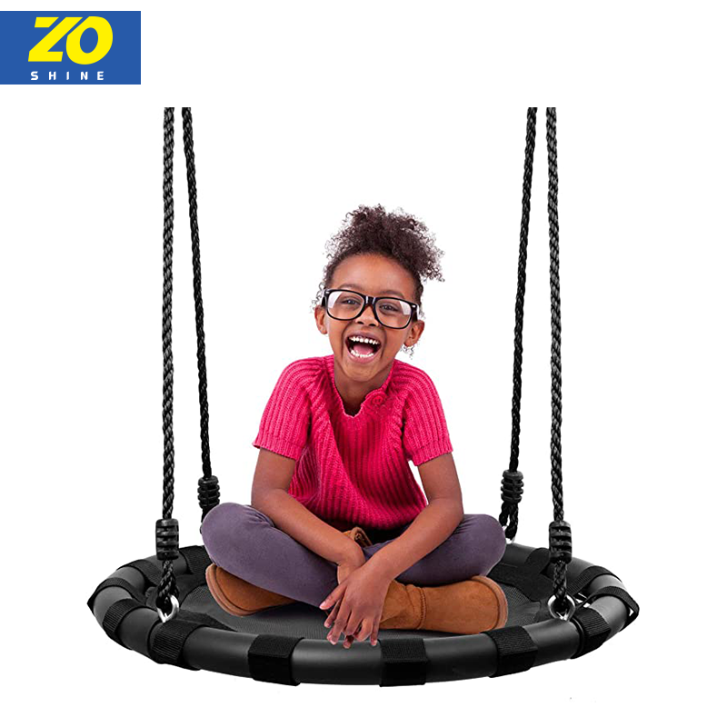 Zoshine Professional Large Rope Swing with Children Swing Platform Saucer Tree Swing Straps