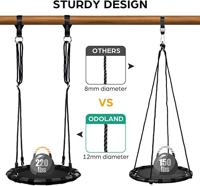 Zoshine Professional Large Rope Swing with Children Swing Platform Saucer Tree Swing Straps