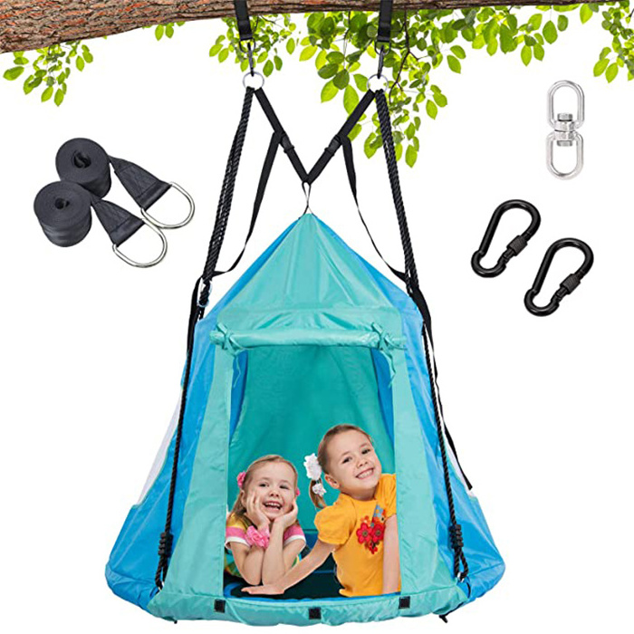 Zoshine  Flying Saucer Tree Swing for Kids and Adults  Platform Outdoor Kids play Swing Set  tent for Backyard