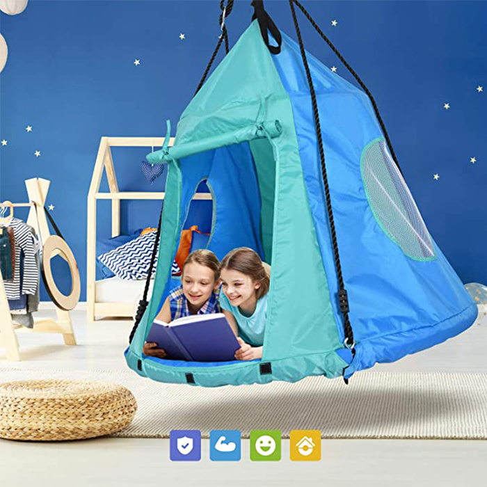 Zoshine  Flying Saucer Tree Swing for Kids and Adults  Platform Outdoor Kids play Swing Set  tent for Backyard