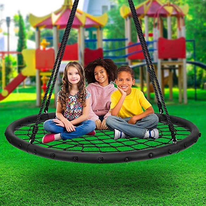 Zoshine Flying Saucer Tree Swing For Kids Rope Wooden Tree Big Round Swing Outdoor Cheap