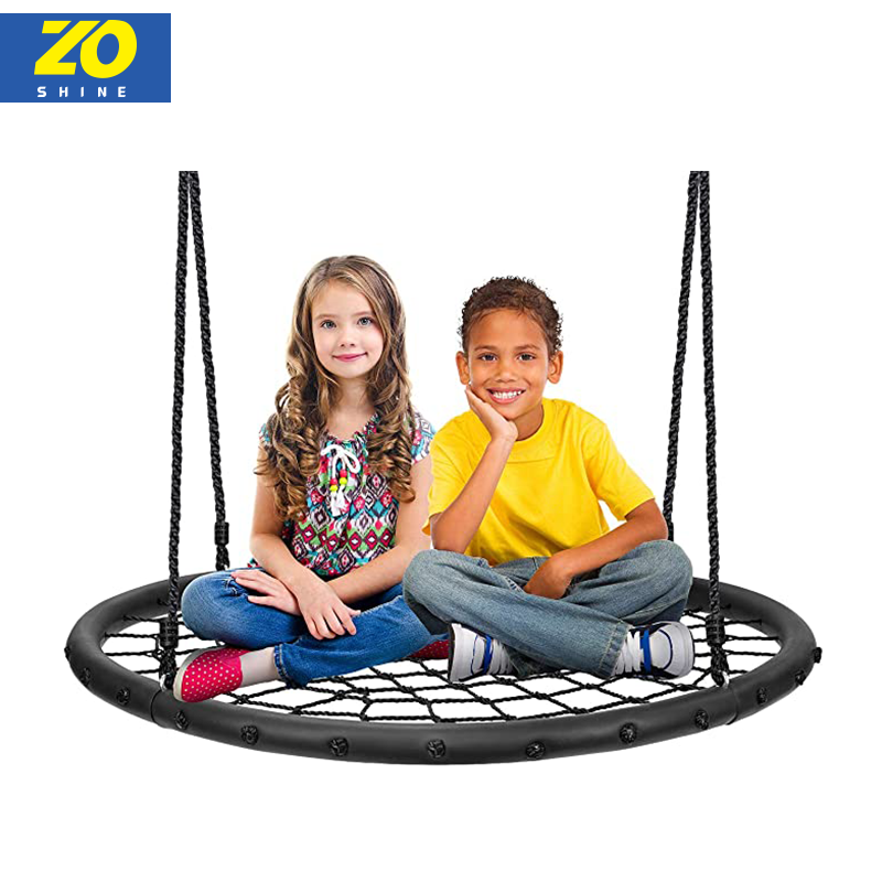 Zoshine Flying Saucer Tree Swing For Kids Rope Wooden Tree Big Round Swing Outdoor Cheap