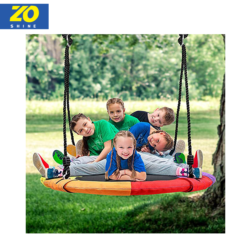 Zoshine Colorful Fabric Hanging Kids Boat Tent Swing Patio Outdoor  Portable Tree swing Playground