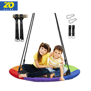 Zoshine Colorful Fabric Hanging Kids Boat Tent Swing Patio Outdoor  Portable Tree swing Playground