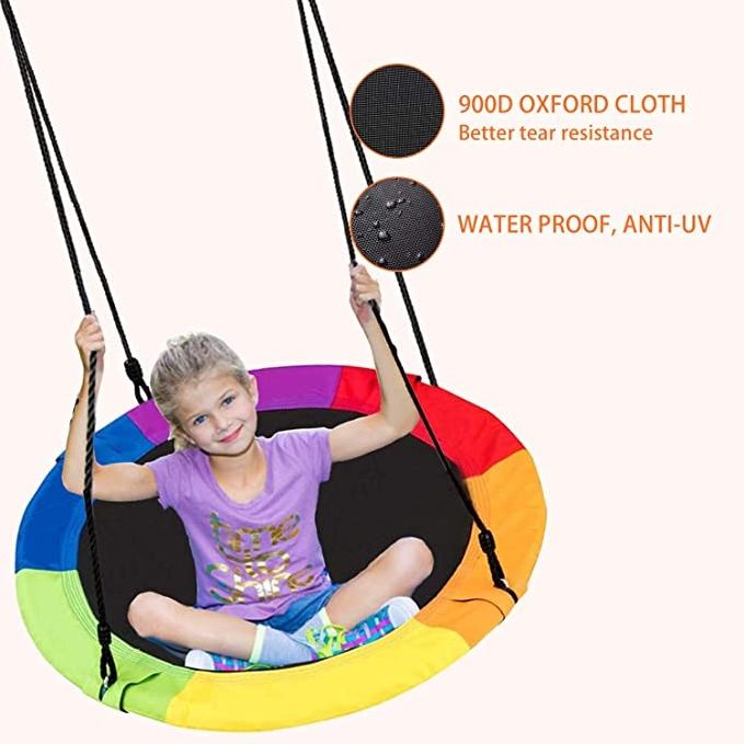 Zoshine Colorful Fabric Hanging Kids Boat Tent Swing Patio Outdoor  Portable Tree swing Playground