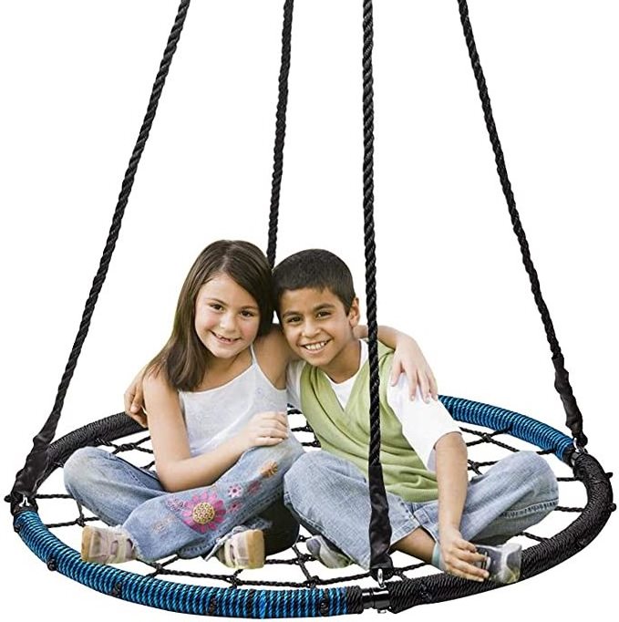 Zoshine High quality Tree Swing Bed 2 Person Round Air Fly Platform Rope Tree Swing Outdoor