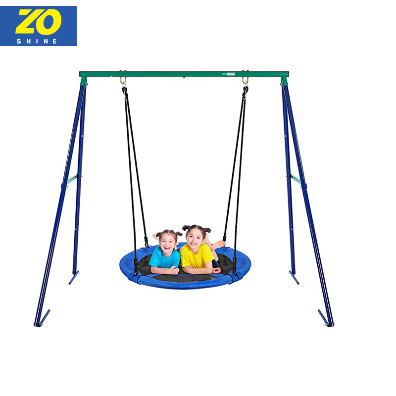 Zoshine Zoshine Newest Modern Double Seat Swing Chair Metal Kids Cradle Outdoor Bed Round Swings For Garden Doll Nest Indoor