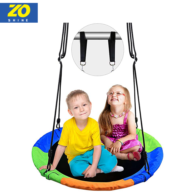 Zoshine Zoshine Newest Modern Double Seat Swing Chair Metal Kids Cradle Outdoor Bed Round Swings For Garden Doll Nest Indoor