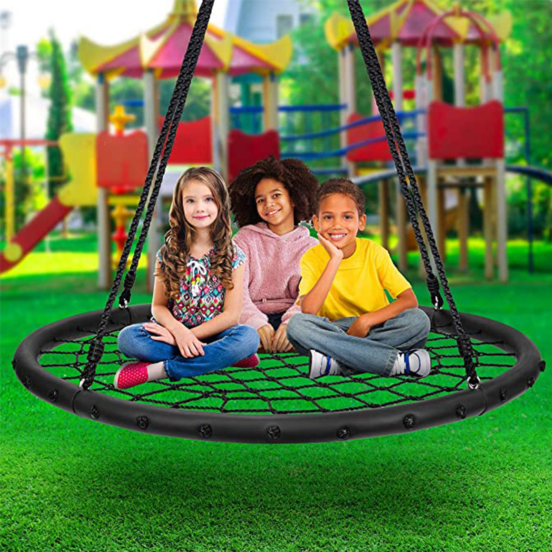 Zoshine Kids 40''  circle swing flying saucer tree swing outdoor playground backyard round circle swing