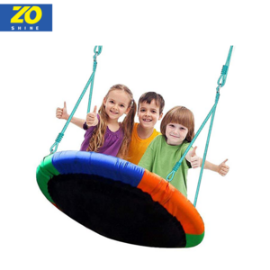 Zoshine Safety Outdoor Round Nest Swing Children Kids Garden Saucer Tree Swing Hanging Daybed Swing Outdoor Tree Bed