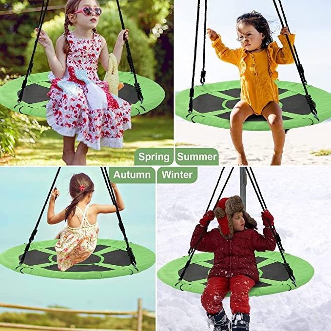 Zoshine Premium  Hanging Swing Net Tree Outdoor 40' Flying Saucer Tree Swing Kids Play Activity