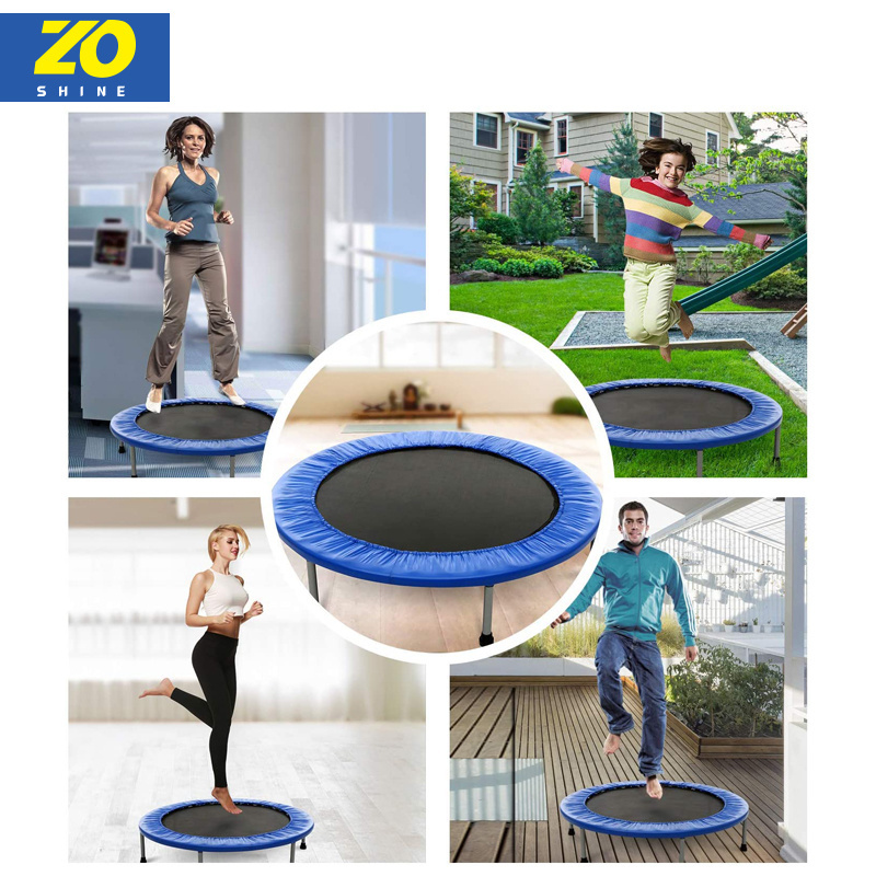 Zoshine High Quality Inside Playing Blue Commercial Trampoline Indoor Adults Fitness Equipment