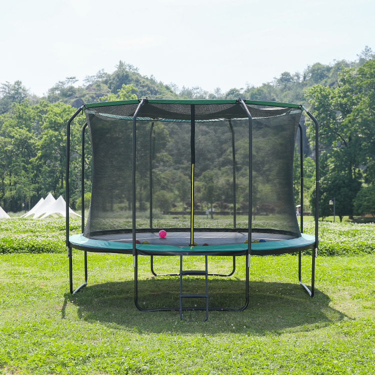 Zoshine Outdoor Kids Trampoline with Safety Enclosure Net 12FT Heavy Duty Jumping Mat and  Trampoline Tent on sale