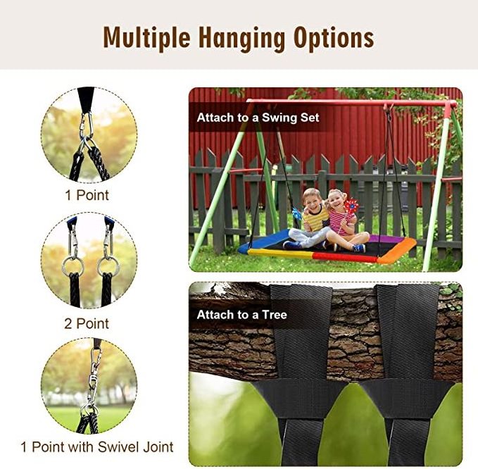 Zoshine Tree Swing for Kids and Adults Backyard Swing Set Kit with Accessories Included Outside Swings with Free Straps