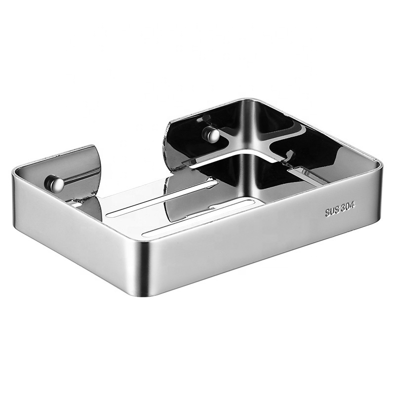 Factory Price Stainless Steel Hanging Holder Soap Dish 304 Wall Mounted Soap Dishes Soap Holder