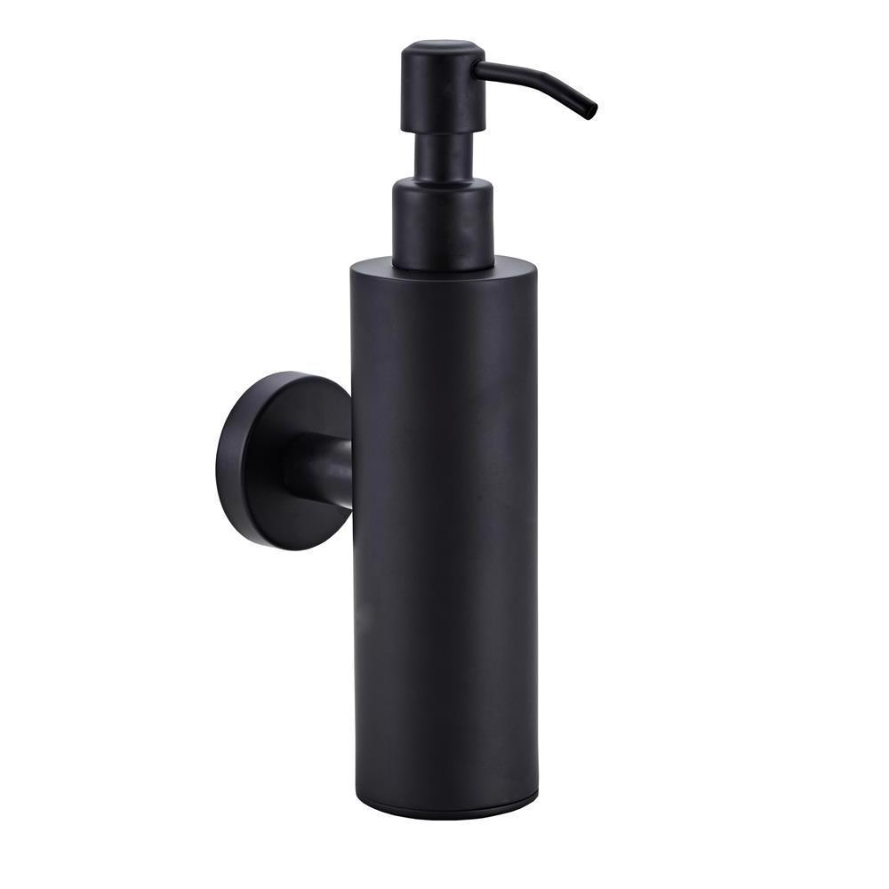 Black hand sanitizer shampoo stainless steel hotel soap dispenser for toilet bathroom