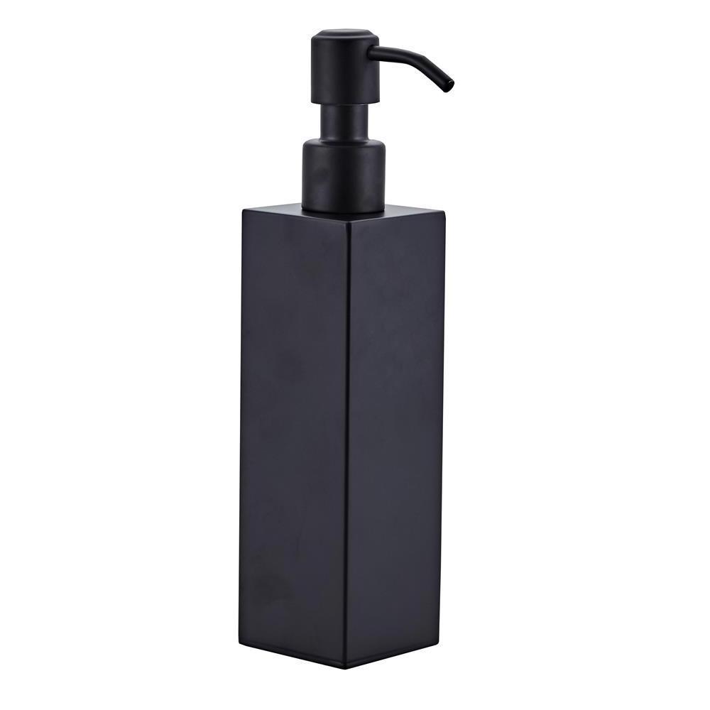 Black hand sanitizer shampoo stainless steel hotel soap dispenser for toilet bathroom