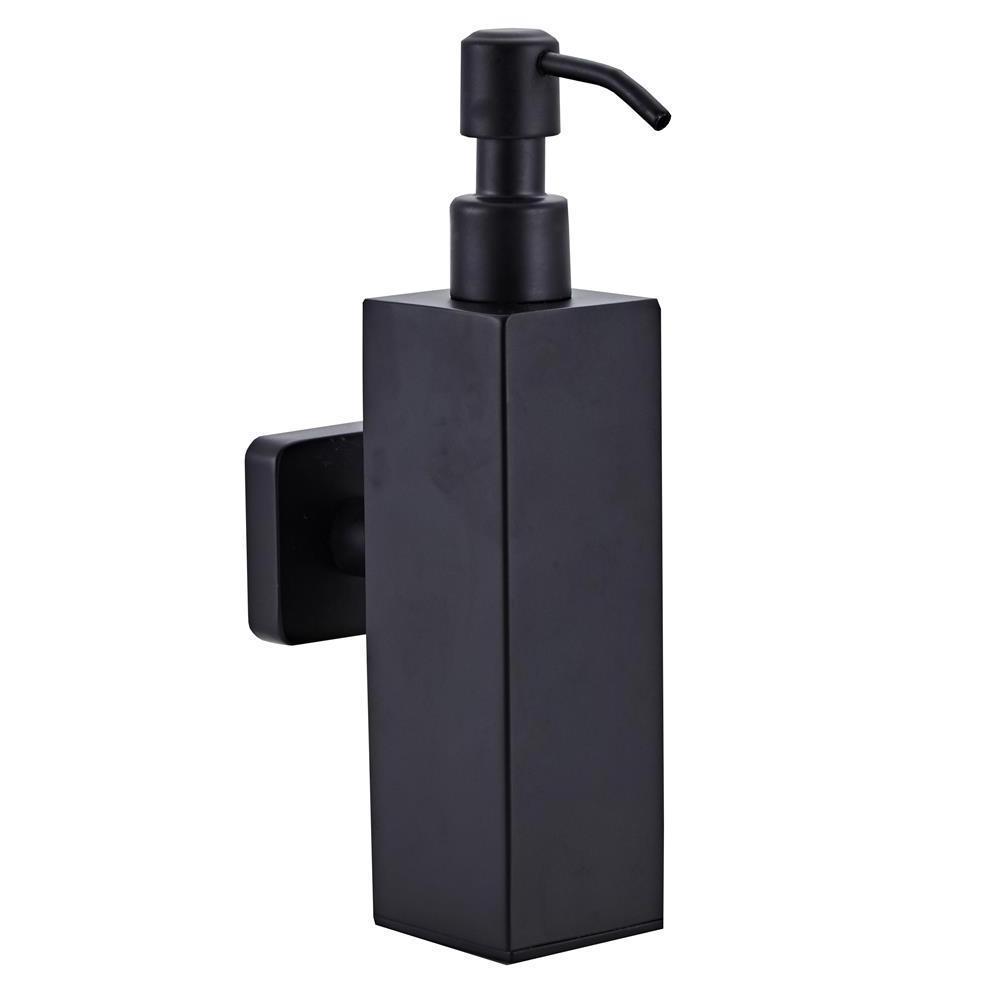 Black hand sanitizer shampoo stainless steel hotel soap dispenser for toilet bathroom