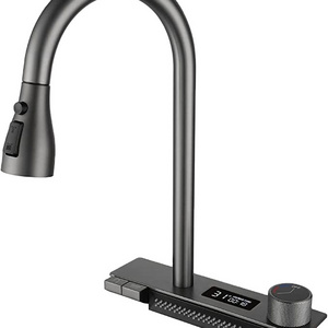 Kitchen Faucet With Pull Down Sprayer High Arc Single Temperature Display Raindance Waterfall Digital Sanitary Kitchen Faucet