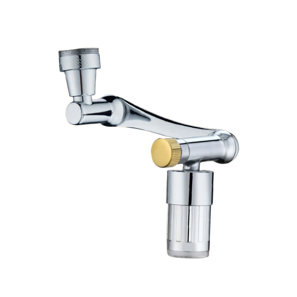 1440 Degree Rotating Faucet Extender Metal Copper Luminous Faucet Robot Arm Foam Nozzle Sprayer Kitchen Sanitary Basin Faucet