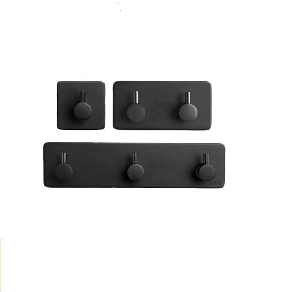 Self Adhesive Home Kitchen Wall Door Hook Key Holder Rack Towel Hanger Bathroom Rack Hooks Aluminum