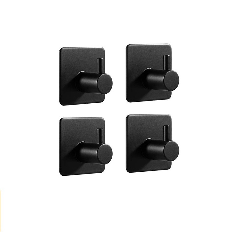 Self Adhesive Home Kitchen Wall Door Hook Key Holder Rack Towel Hanger Bathroom Rack Hooks Aluminum