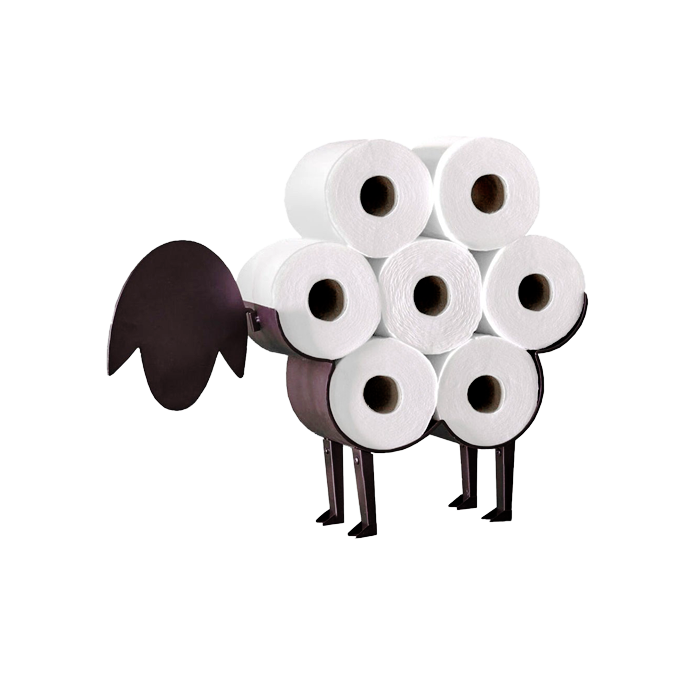 Funny Animal Sheep Design Black Kitchen Bathroom Accessories Tissue Toilet Roll Sheep Dog Cat Paper Holder Animal Paper Holder