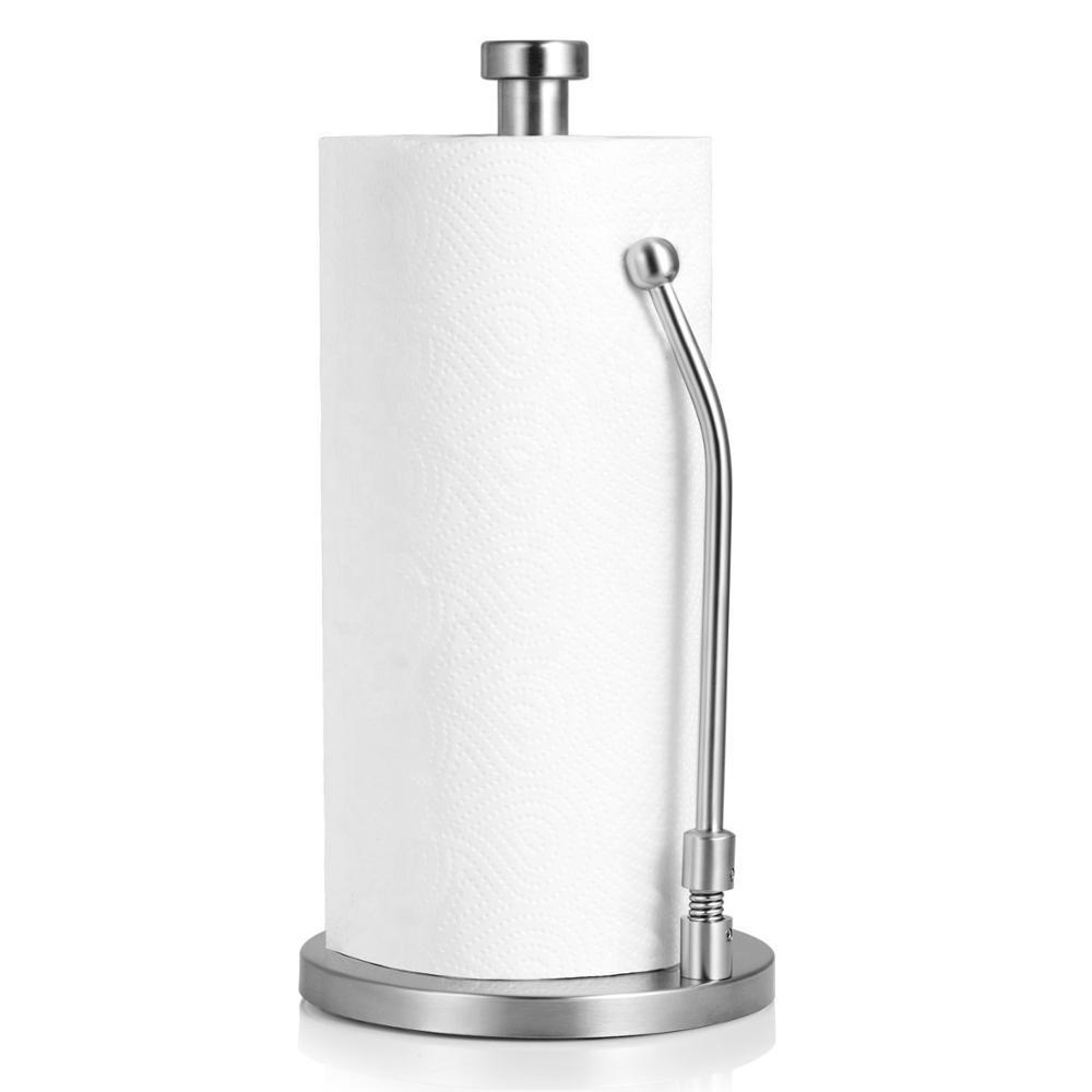 Good Grips Simply Tear Standing Paper Holder, Brushed Stainless Steel Steady Paper Kitchen Standing Towel Holder