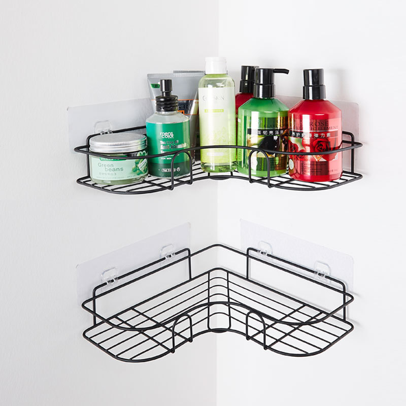 Wall Mounted No Drilling Shower Caddy Shelf Organizer Storage for Kitchen Toilet Bathroom Corner Shelf