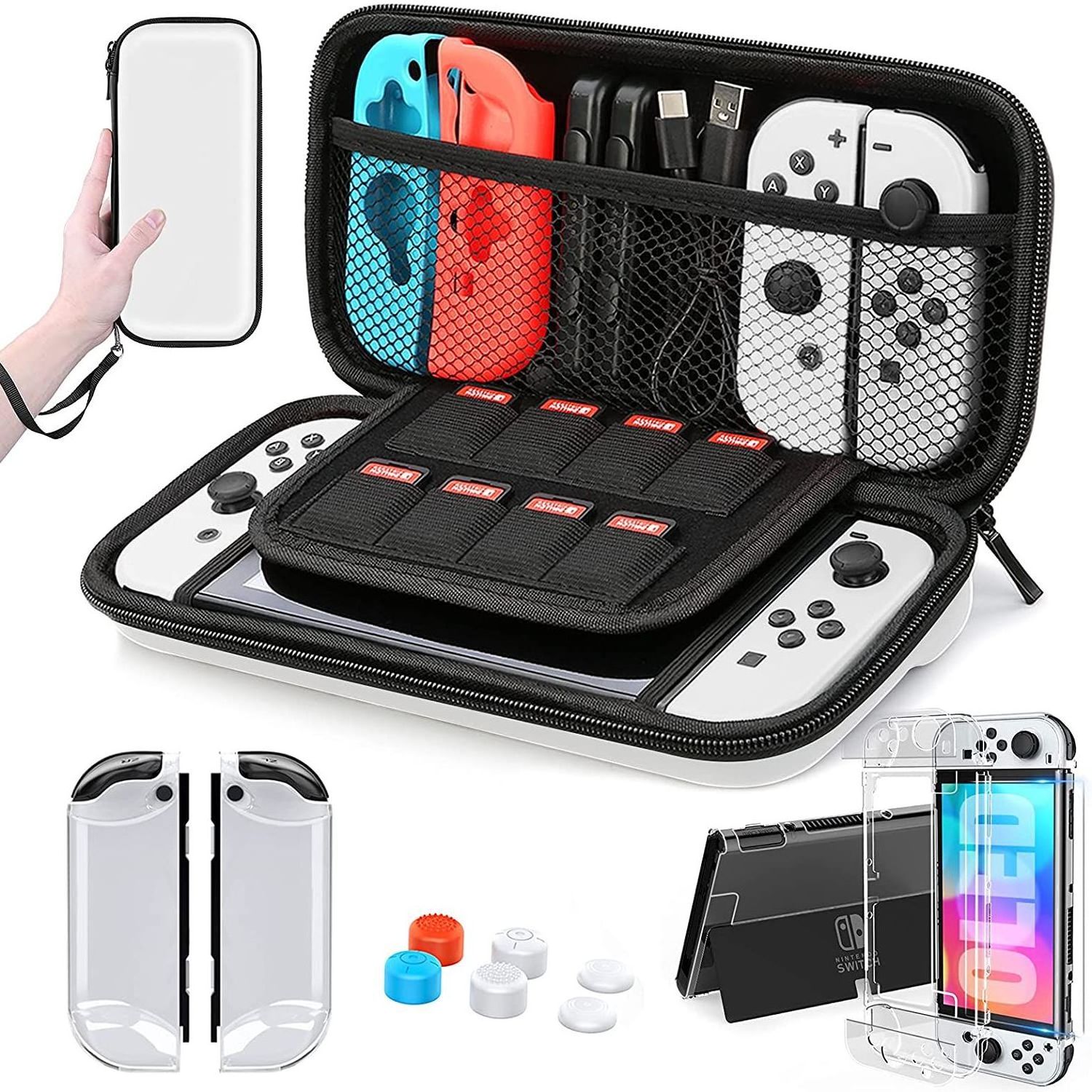 For Nintendo Accessories 16 In 1 Protection Case Storage Bag for Nintendo Switch