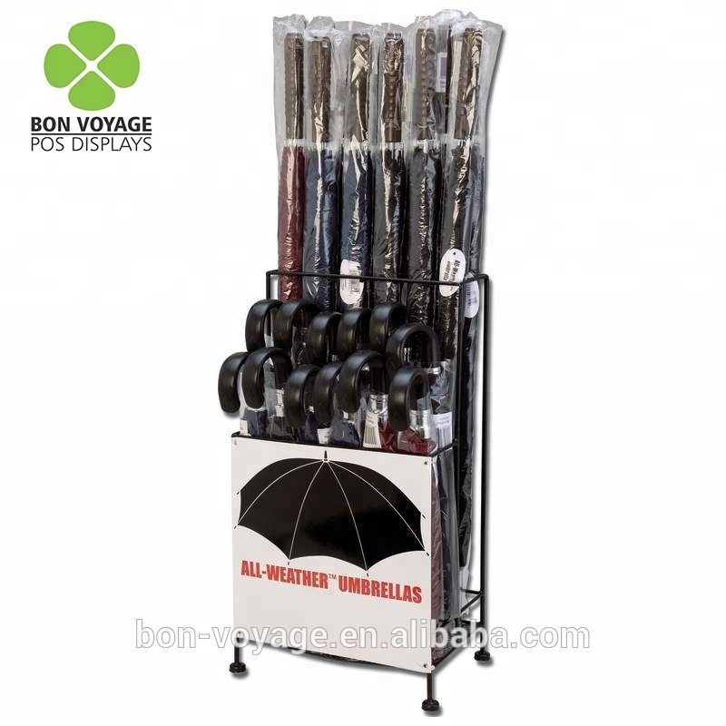 Custom Retail Store Umbrella Rack Metal Shelf Umbrella Display Stand retail rack