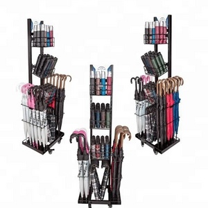 umbrella metal display rack with wheels