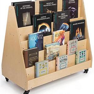 Personalized wooden book floor standing display shelf wood book display shelf