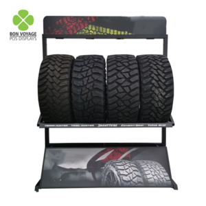 Retail truck car shop metal tyre tire stand wheel rim display rack