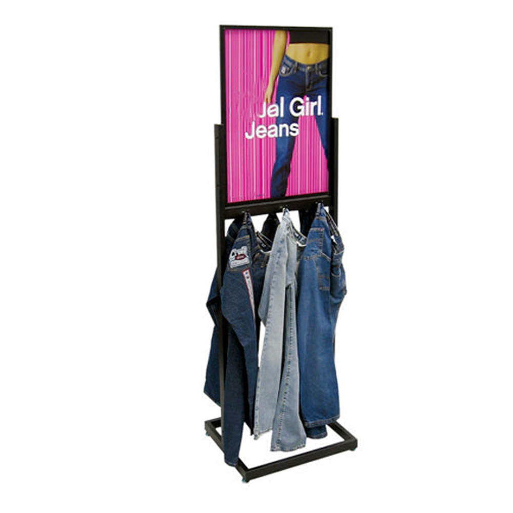 Retail Store Fixture Hanging Clothes Custom Shop Design Metal Clothing Dress Display Rack