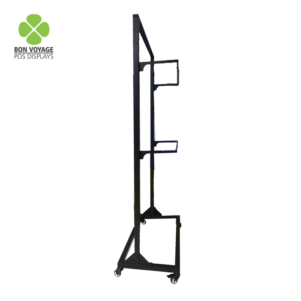 Retail Store Fixture Hanging Clothes Custom Shop Design Metal Clothing Dress Display Rack