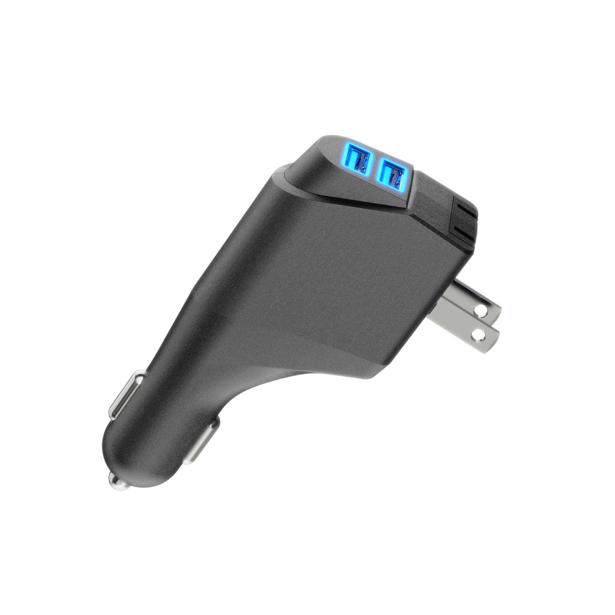 Professional Factory Since 2001 Private Model 2.1A  ETL 2in1 Mobile Phone Dual USB  Car charger  and Wall charger