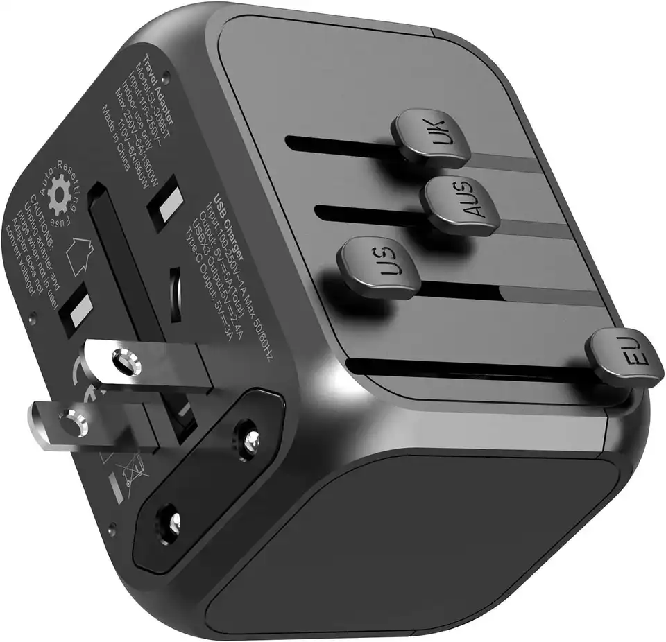 Universal Travel Adapter International Wall Charger Fast 5A European Power Charger AC Plug Adapter Worldwide